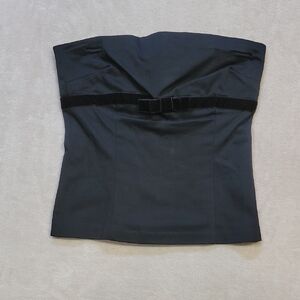 Ruth Black Strapless Top with Bow